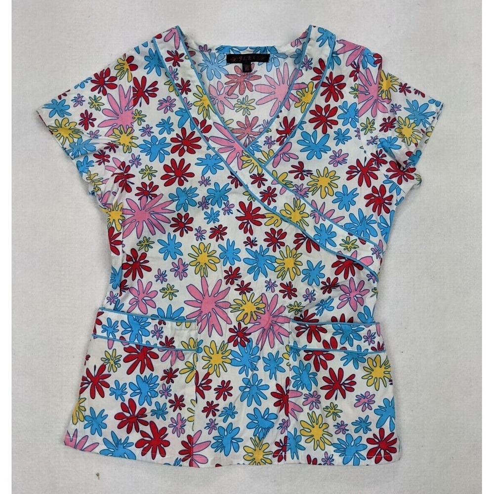 Flex Womens Scrubs Size XS‎ Cotton Blend Multi